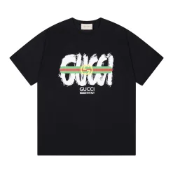 Bestseller Gucci Kurzarm Schwarz Logo Luxus