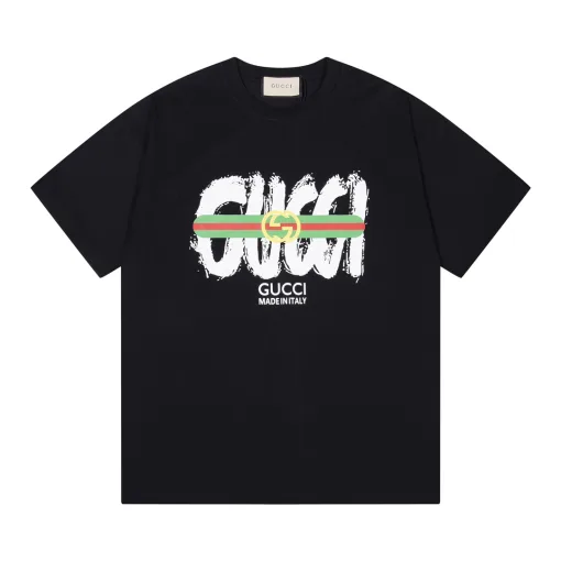 Bestseller Gucci Kurzarm Schwarz Logo Luxus