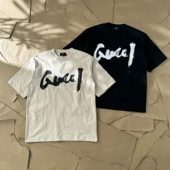 Hochwertiger Gucci-Baumwoll-Print im Kurzarmstil