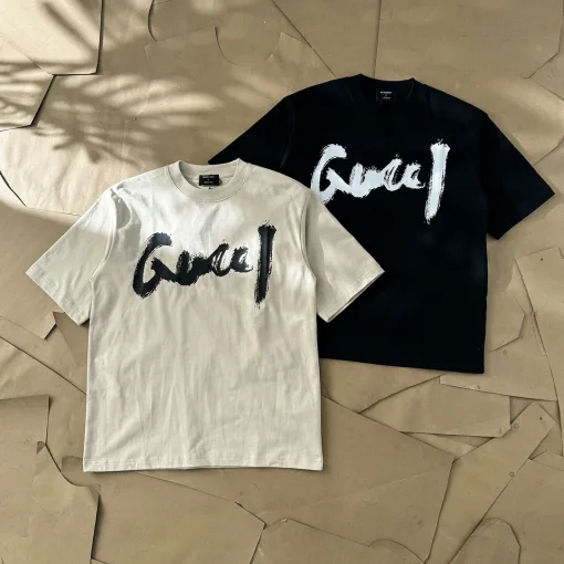 Hochwertiger Gucci-Baumwoll-Print im Kurzarmstil