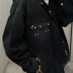 Premium Qualität Balenciaga Jacken Orange Denim Atmungsaktiv Luxus