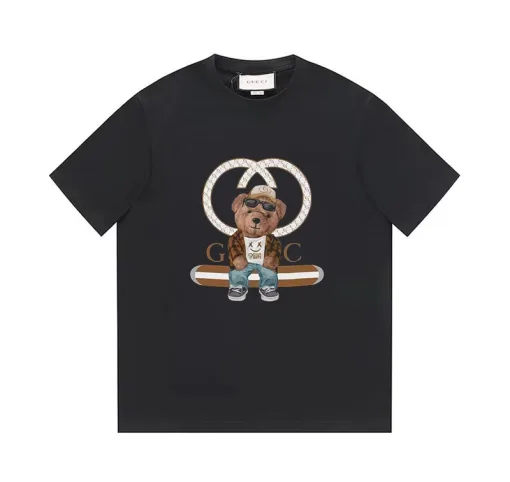 Premium Gucci Kurzarm Schwarz Print Luxus