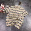 Premium Burberry Kurzarm Schwarz Gestreift Luxus