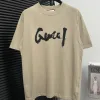 Hochwertiger Gucci-Stil mit kurzen Ärmeln aus Baumwolle