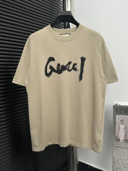 Hochwertiger Gucci-Stil mit kurzen Ärmeln aus Baumwolle