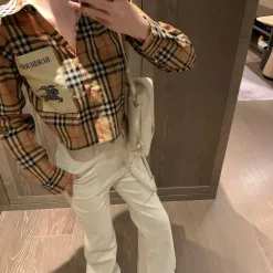 Luxus-Burberry-Hemd mit luxuriöser Stickerei