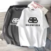 Balenciaga Kurzarm-T-Shirts in Premiumqualität, schwarze Baumwoll-Print-Kollektion