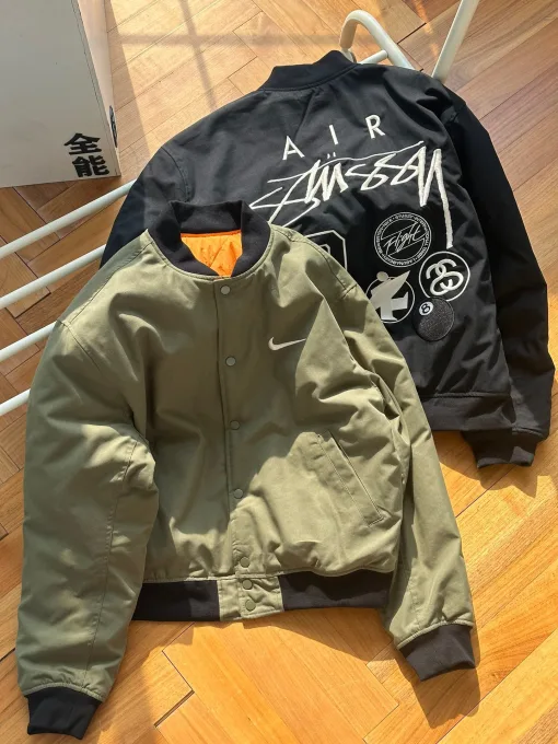 Hochwertige Nike-Jacken aus schwarzer Baumwolle mit Logo-Kollektion