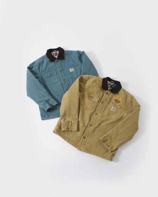 Premium Carhartt Jacken Grüner Baumwollstil
