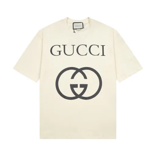 Hochwertiger Gucci Kurzarm-Baumwoll-Klassiker Luxus