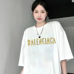 Hochwertige Balenciaga Kurzarm Baumwolle Luxus