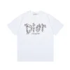 Bestseller Dior Kurzarm Weiß Print Luxus