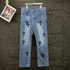 Hochwertige Chrome Hearts Jeans Black Leather Washed Kollektion