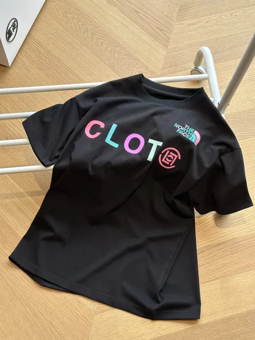 Bestseller The North Face Kurzarm-Logo-Kollektion aus schwarzer Baumwolle