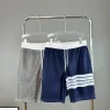 Premium Qualität Thom Browne Shorts Navy Atmungsaktiv Luxus