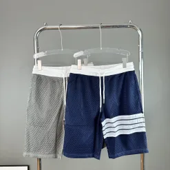 Premium Qualität Thom Browne Shorts Navy Atmungsaktiv Luxus