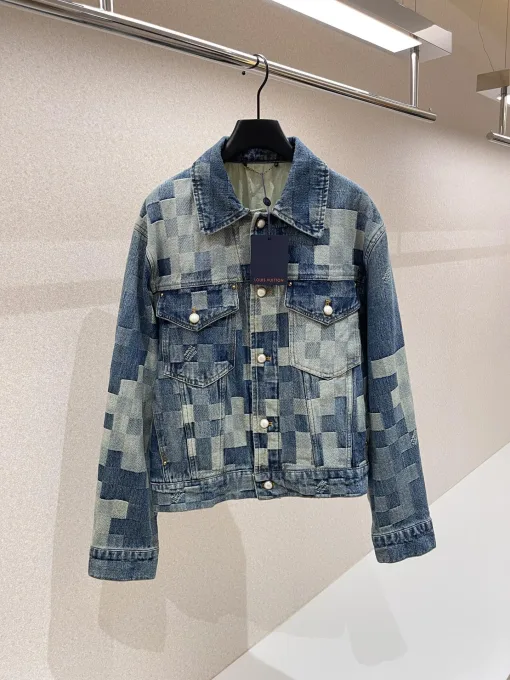 Hochwertige Louis Vuitton Jacken Yellow Denim Camouflage Kollektion