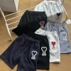 Bestseller Ami Shorts Schwarz Baumwolle Stickerei Luxus