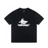 Luxuriöser Balenciaga-Kurzarm-Baumwoll-Logo-Stil