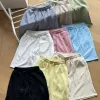 Premium Ami Shorts Blaue Baumwolle Stickerei Stil