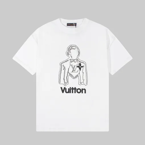 Hochwertige Louis Vuitton Kurzarm-Kollektion in Weiß