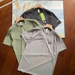 Premium Under Armour Kurzarm Grau Atmungsaktiver Stil