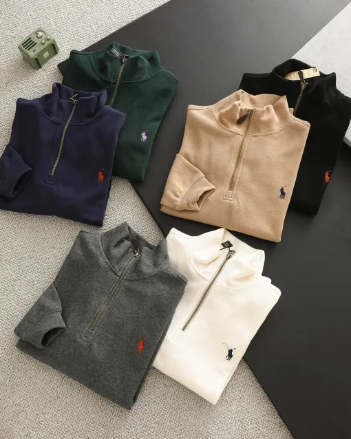 Hochwertige Ralph Lauren Langarm-Logo-Kollektion in Schwarz