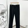 Luxus Prada Hose Schwarz Leder Casual Luxury