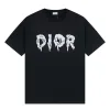 Hochwertiger Dior Kurzarm-Stil aus schwarzer Baumwolle