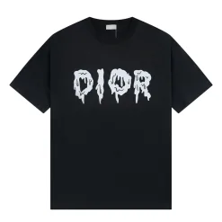 Hochwertiger Dior Kurzarm-Stil aus schwarzer Baumwolle