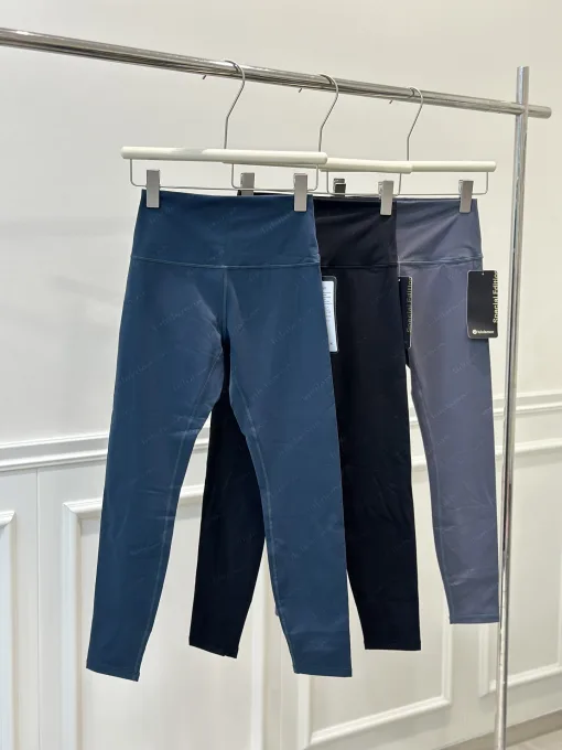 Premium Lululemon Leggings Gold Logo Kollektion