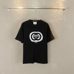 Bestseller Gucci Kurzarm Baumwolle Logo Luxus