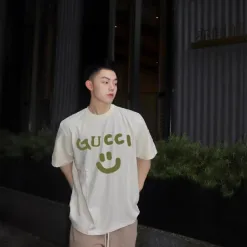 Premium Qualität Gucci Kurzarm Baumwolle Luxus