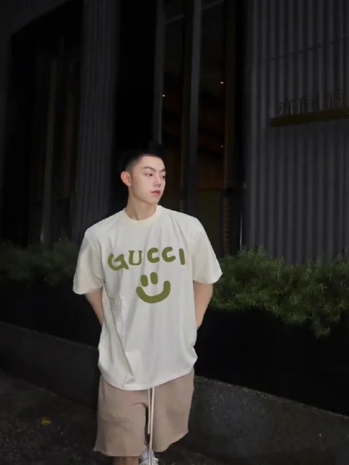 Premium Qualität Gucci Kurzarm Baumwolle Luxus