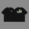 Hochwertiges Dior Kurzarmhemd Schwarz Print Luxus