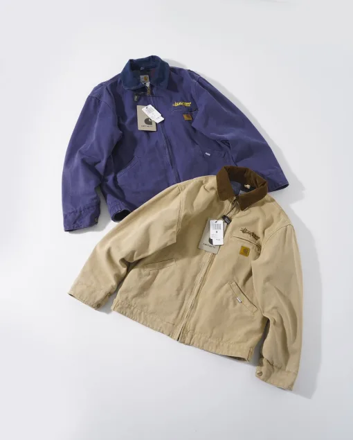 Hochwertige Carhartt Jacke Blue Canvas Vintage Kollektion