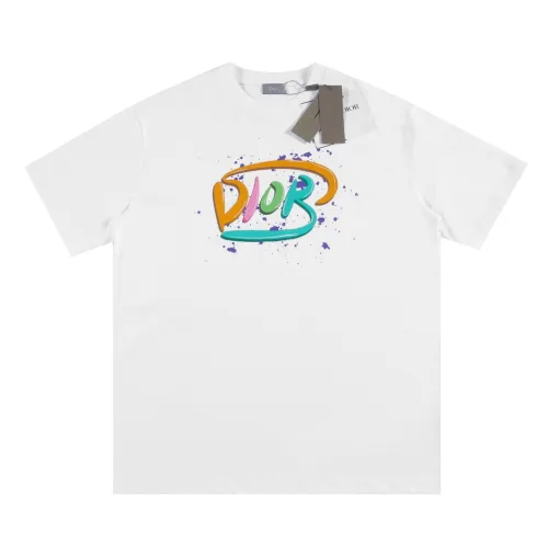 Bestseller Dior Kurzarm-Logo-Kollektion aus schwarzer Baumwolle
