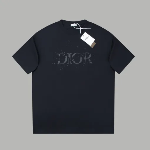 Hochwertiger Dior-Baumwoll-Print im Kurzarmstil