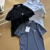 Hochwertige Moncler Kurzarm-Kollektion aus schwarzer Seide