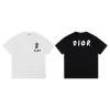 Hochwertiges Dior Kurzarmhemd im schwarzen Logo-Stil
