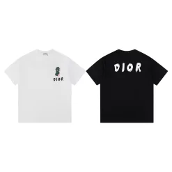 Hochwertiges Dior Kurzarmhemd im schwarzen Logo-Stil