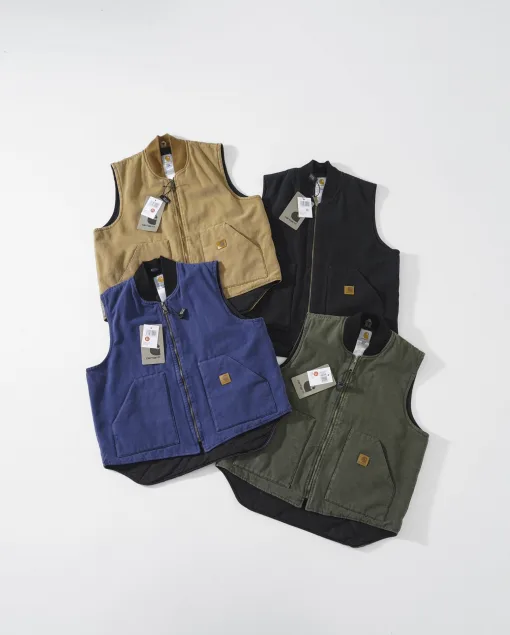 Premium Carhartt Weste Grün Baumwolle Vintage Luxus