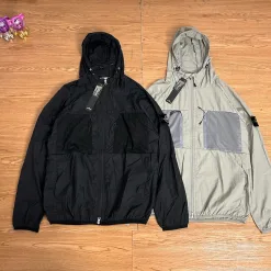 Bestseller Stone Island Jacken Schwarz Nylon Klassischer Stil