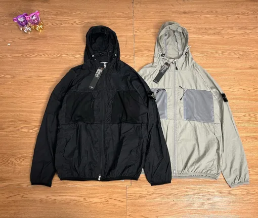 Bestseller Stone Island Jacken Schwarz Nylon Klassischer Stil