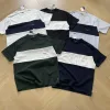Premium Nautica Kurzarm-Patchwork-Kollektion aus schwarzer Baumwolle