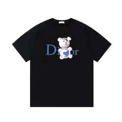 Luxus-Kollektion mit kurzen Ärmeln und schwarzem Print von Dior
