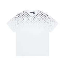 Hochwertige Louis Vuitton Kurzarm-Kollektion mit weißem Monogramm