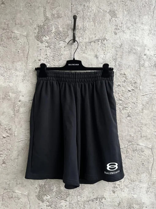 Premium Balenciaga Shorts Schwarz Bestickter Luxus