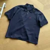 Bestseller Ralph Lauren Kurzarm-Kollektion aus gewaschener schwarzer Baumwolle