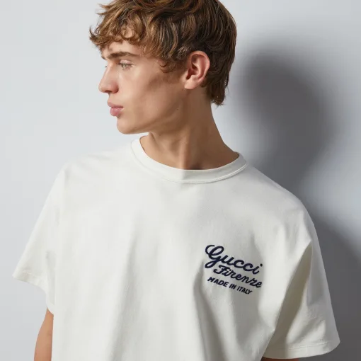 Premium Gucci Kurzarm Baumwolle Klassischer Stil